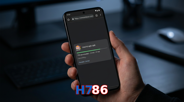 Main screen of H786 apk page for PK players